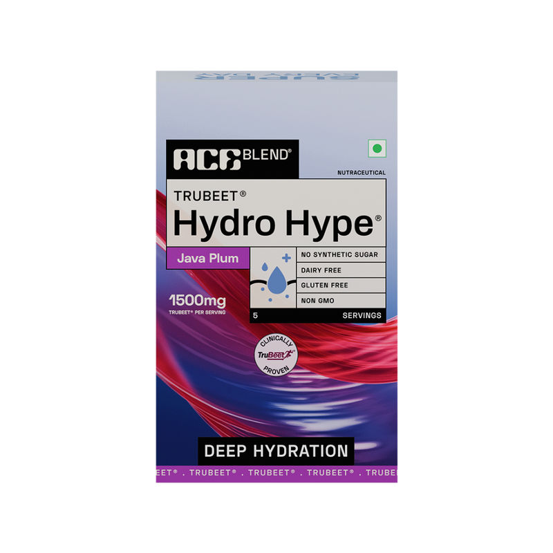 Ace Blend Hydro Hype Natural Beetroot Extract With Vitamins & Minerals Sachets - Java Plum