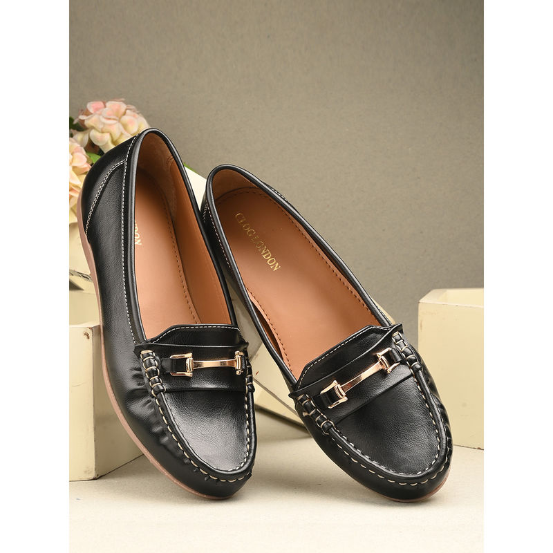 CLOG LONDON Women Black Comfortable Loafers (EURO 42)