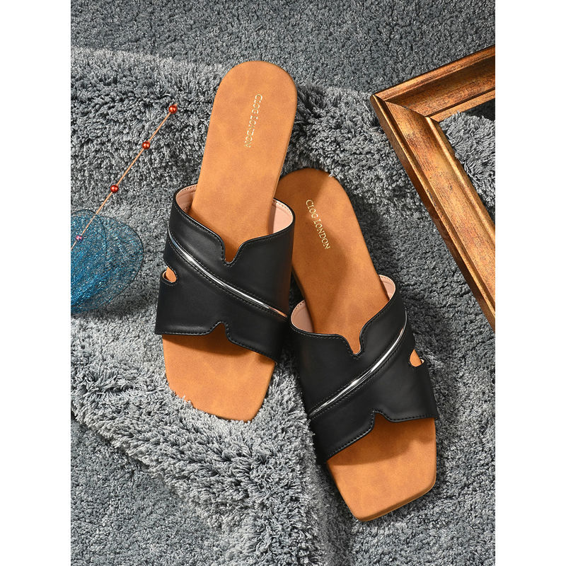 CLOG LONDON Women Black Slip On Comfortable Heels (EURO 36)