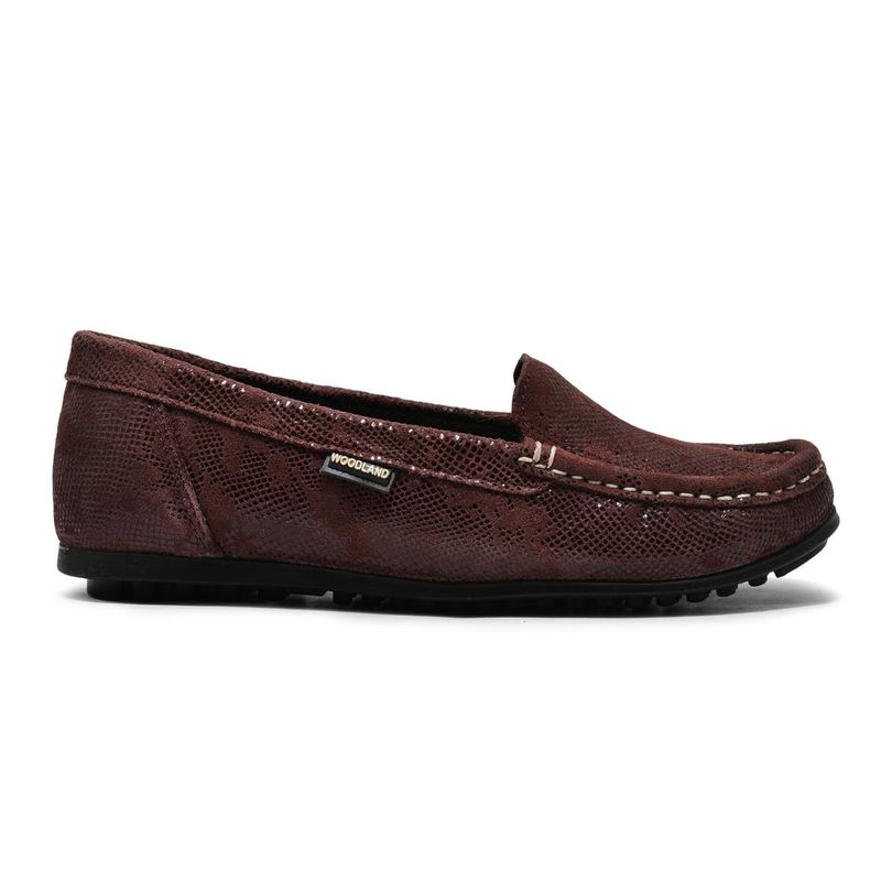 WOODLAND Women's Maroon Loafers (UK-8)