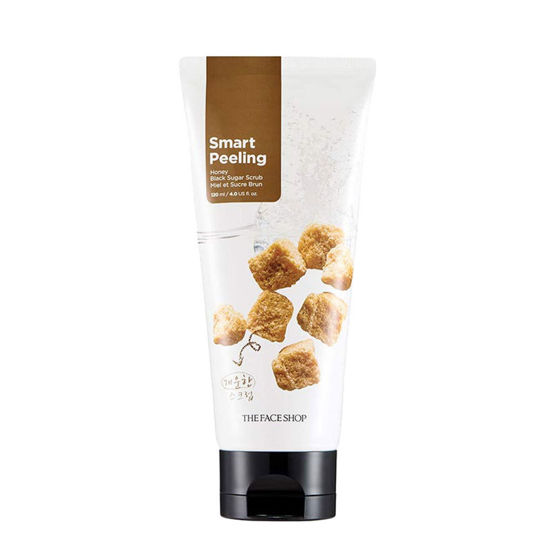 The Face Shop Smart Peeling Honey Black Sugar Scrub, Exfoliator For Blackhead, Whitehead & Pollution
