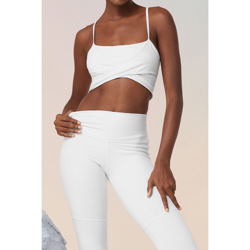 alo Airbrush Enso Bra White (M) (M)