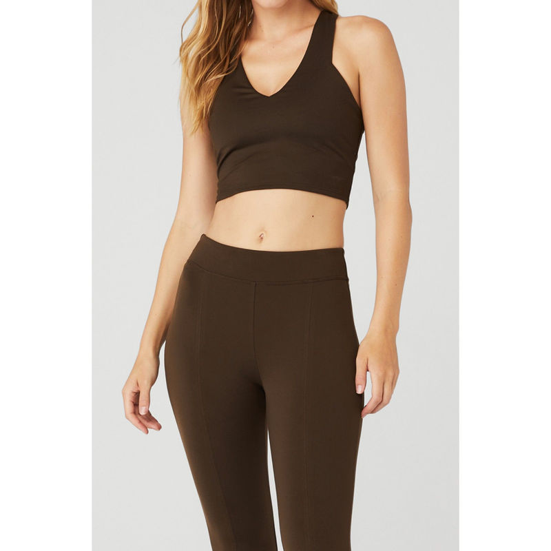 alo Real Bra Tank Espresso (M) (M)