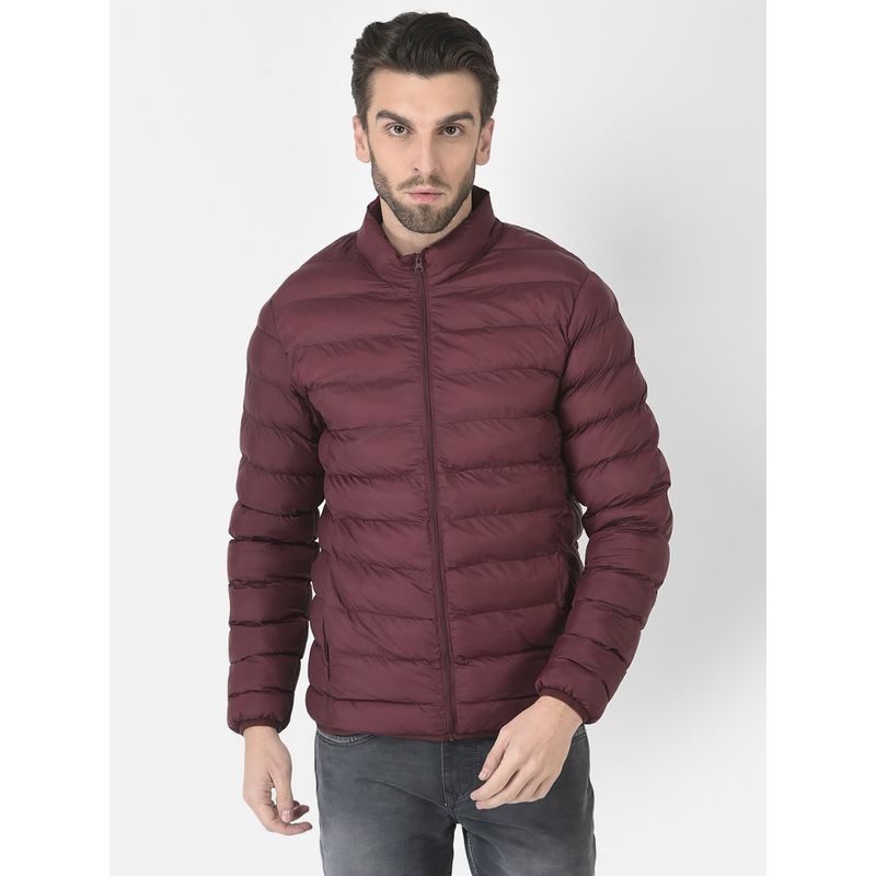 CRIMSOUNE CLUB Men Puffer Jacket in Wine Color (XL)