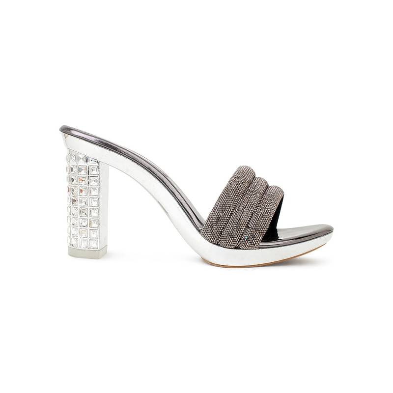 Insaddlers Stilettos Heeled Sandals Grey (EURO 36)