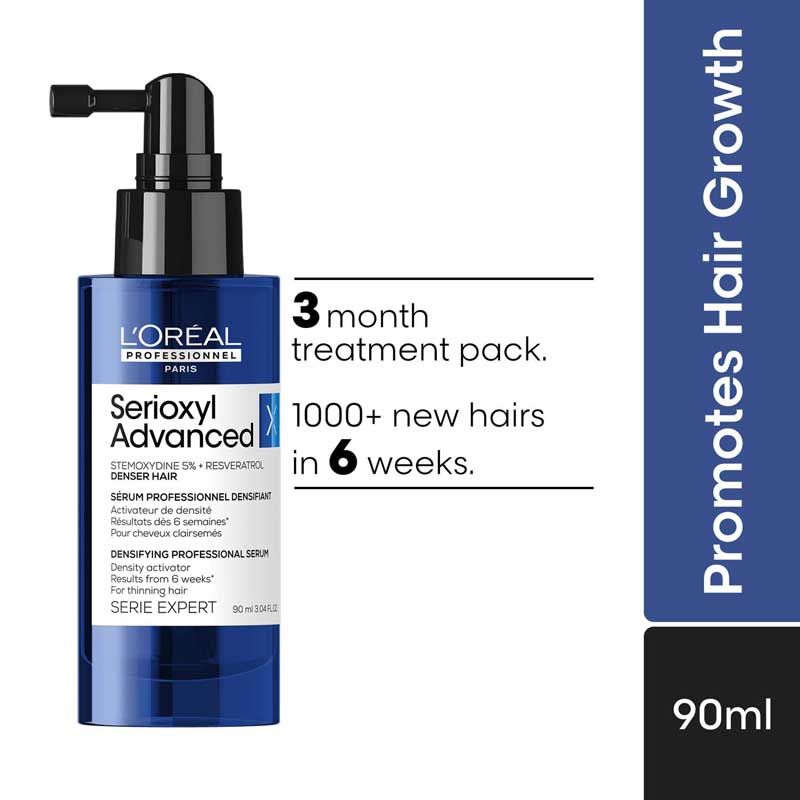L’Oréal Professionnel Serioxyl Advanced Hair Growth Serum, Stemoxydine 5% & Resveratrol