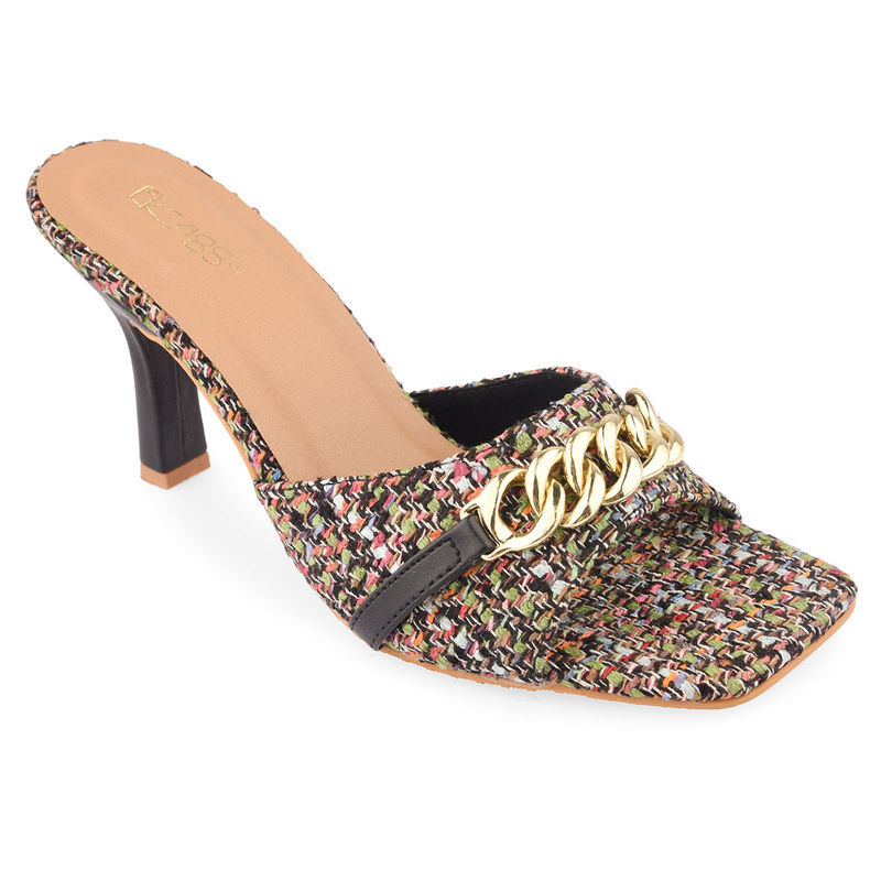 Ek_Agga Multi Chain Link Embellished Heels (UK 3)