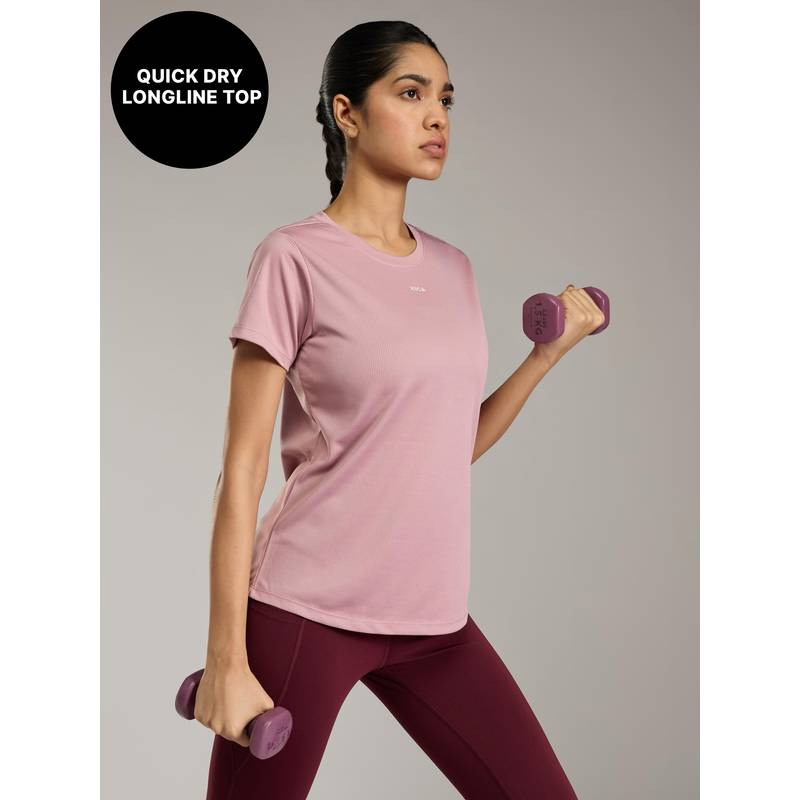 Kica Quick Dry Active Tunic T-Shirt with Curved Hem KIC056-TULIPWOOD (M)