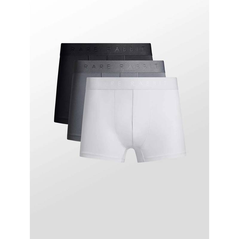 Rare Rabbit Men Multi-Color Solid Trunks (Pack of 3) (M)