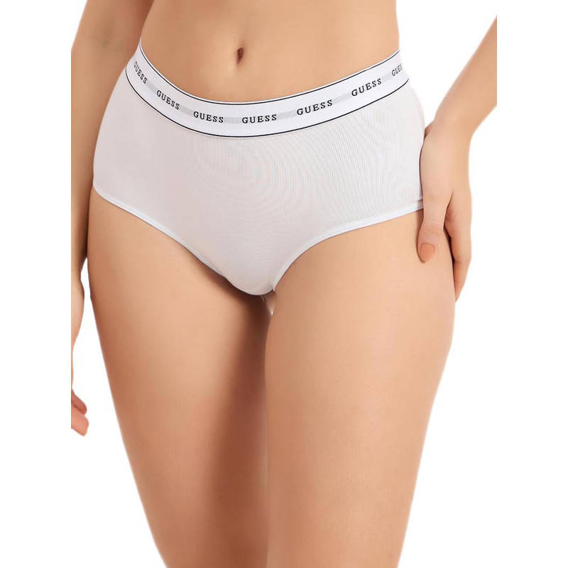 Guess White Solid Regular Fit Brief (L)