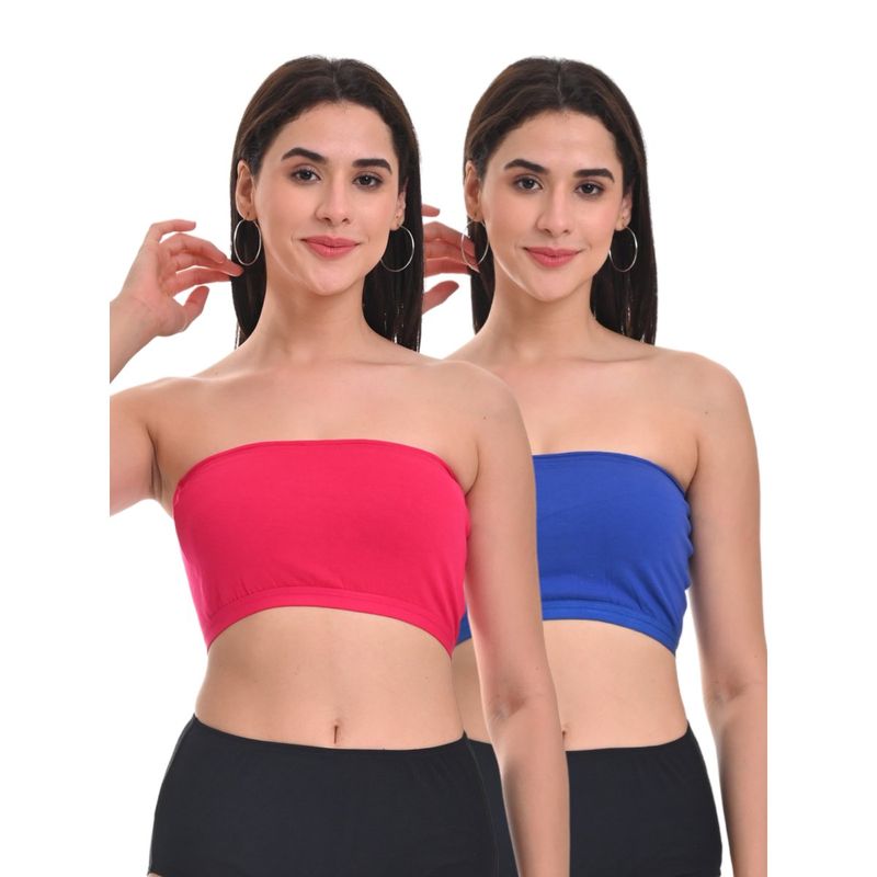Adira Women Multi-Color Cotton Solid Bras (Pack of 2) (2XL)