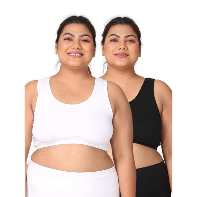 Adira Women Multi-Color Cotton Solid Bras (Pack of 2) (3XL)
