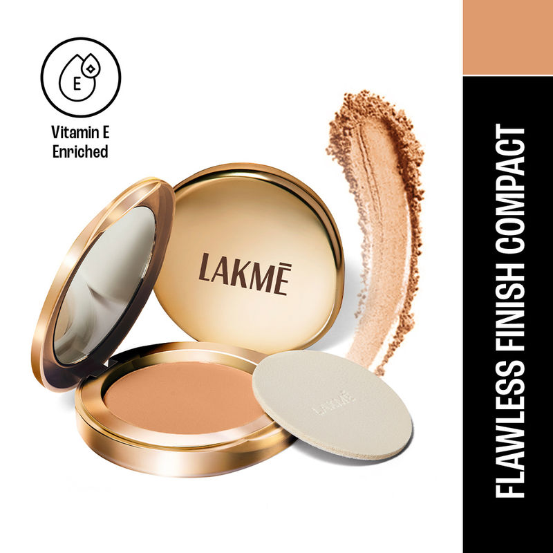Lakme 9 to 5 Flawless Matte Complexion Compact Powder, Absorbs Oil - Almond