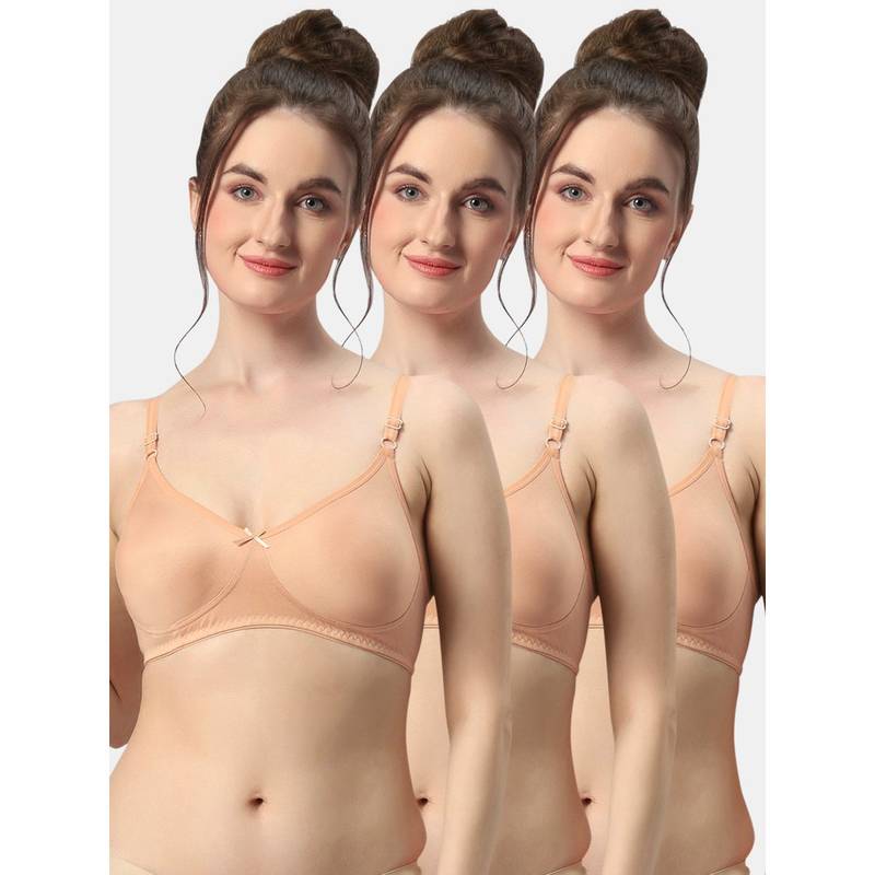 Sonari Albela Seamless Soft Cup Everyday Non Padded Molded Bra for Women (Pack of 3) (34B)
