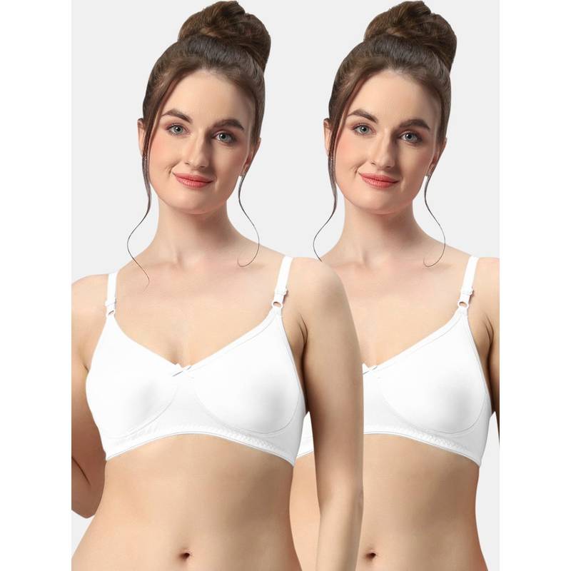 Sonari Albela Seamless Soft Cup Everyday Non Padded Molded Bra for Women (Pack of 2) (34B)