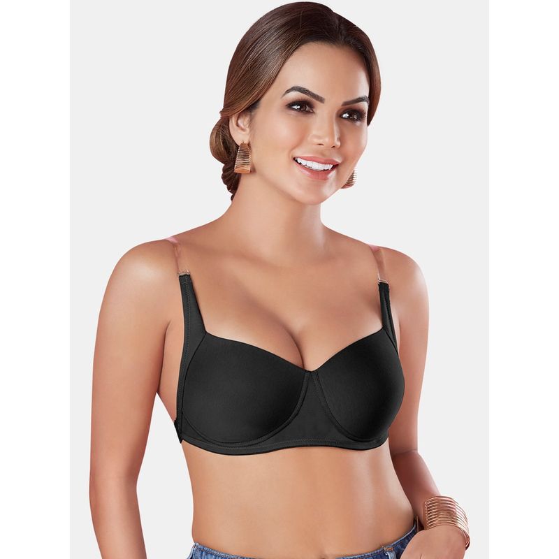 Sonari Backeye For Womens Backless T-Shirt Bra with Transparent Straps & Band (32C)