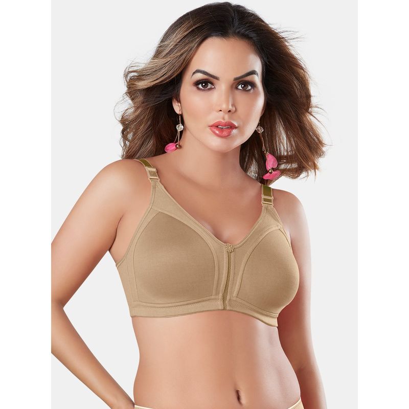 Sonari Noodle M Frame No Bounce Full Elegant Support Cotton Bra for Women (34D)
