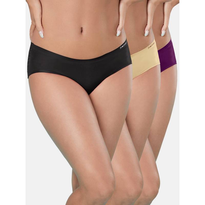 Sonari Seamless Womens Panties (Pack of 3) (M)
