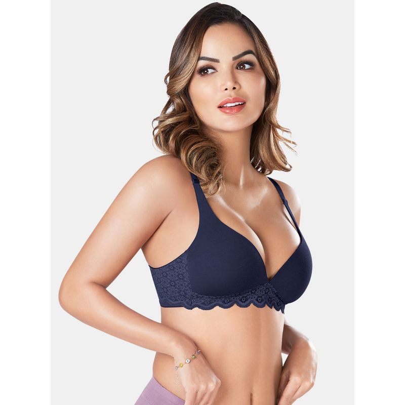 Sonari Victoria Womens Seamless Low Cut Deep V Plunge Neckline With Soft Padded Bra (36B)