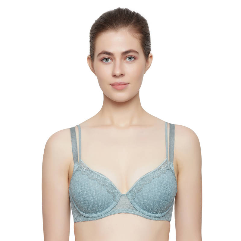 Triumph Passion Spotlight Double Strap Wired Padded T-Shirt Bra - Blue (32B)
