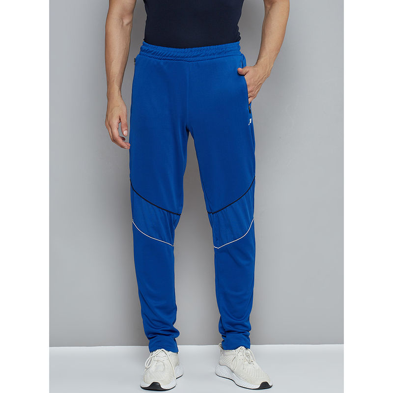 Alcis Men Blue Solid Slim Fit Running Track Pants (L)