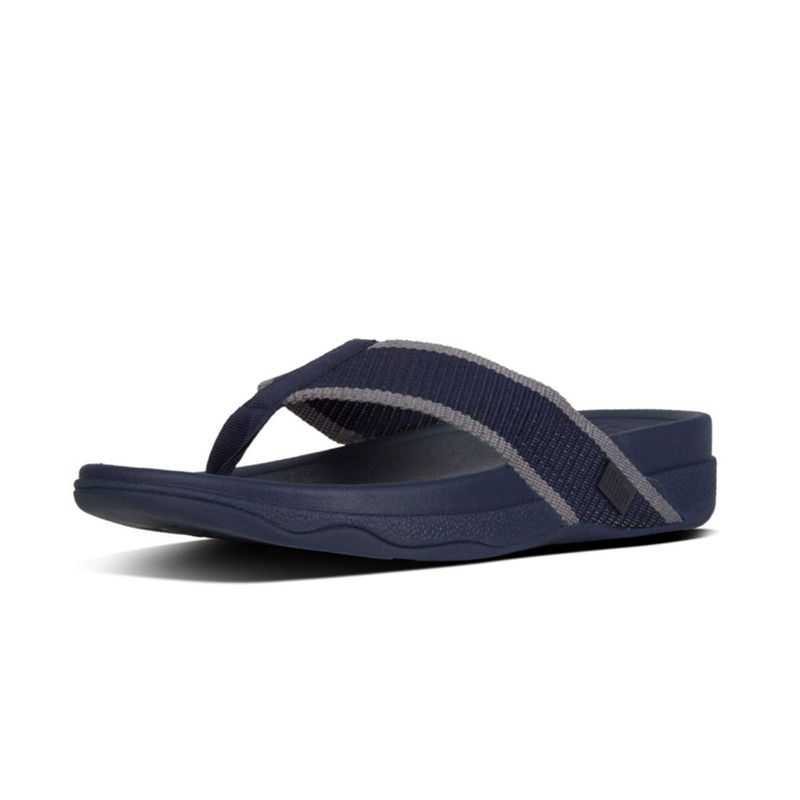 FitFlop Mens F-Mode Go Tonal Webbing Sandals - Midnight Navy Mix