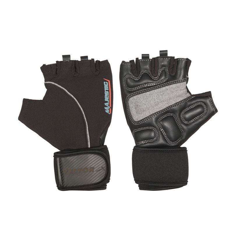 Vector X Majestic Leather Gym Gloves for Training and Workout (S)