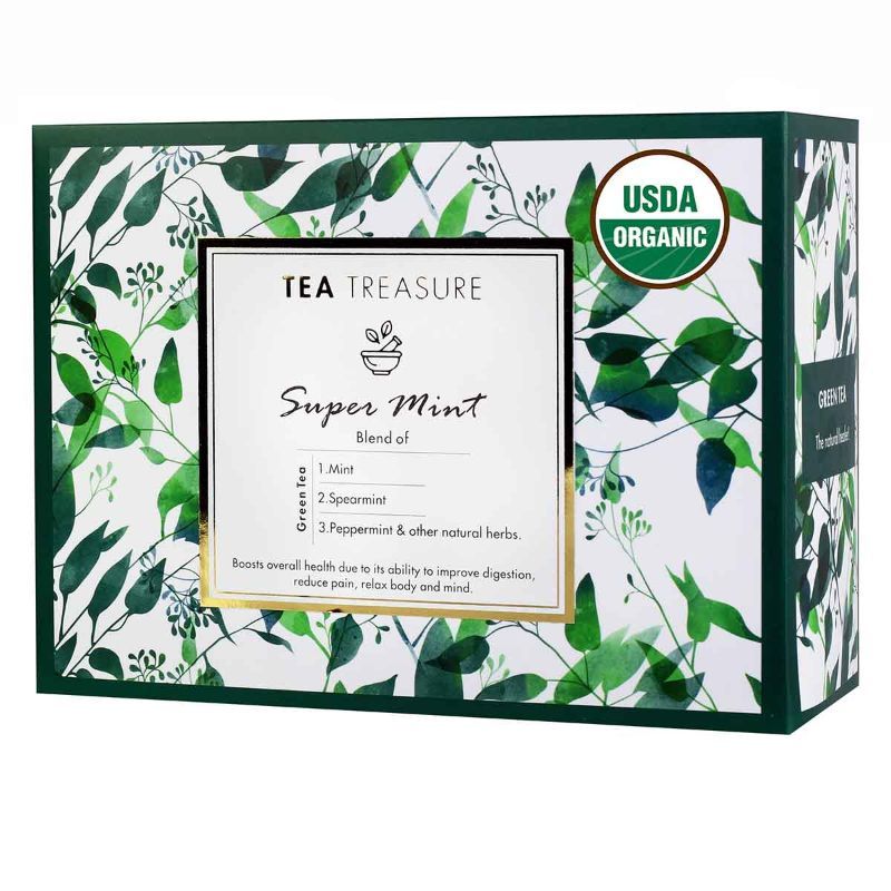 Tea Treasure Super Mint Tea 18 Pyramid Tea Bags