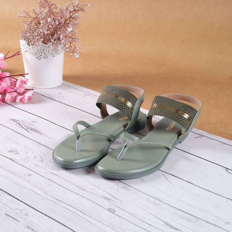 Metro Women Elegant Green Sandals (EURO 36)