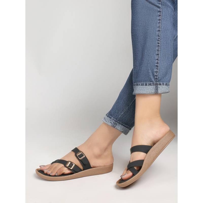 Dollphin Women Black Sandals (EURO 36)