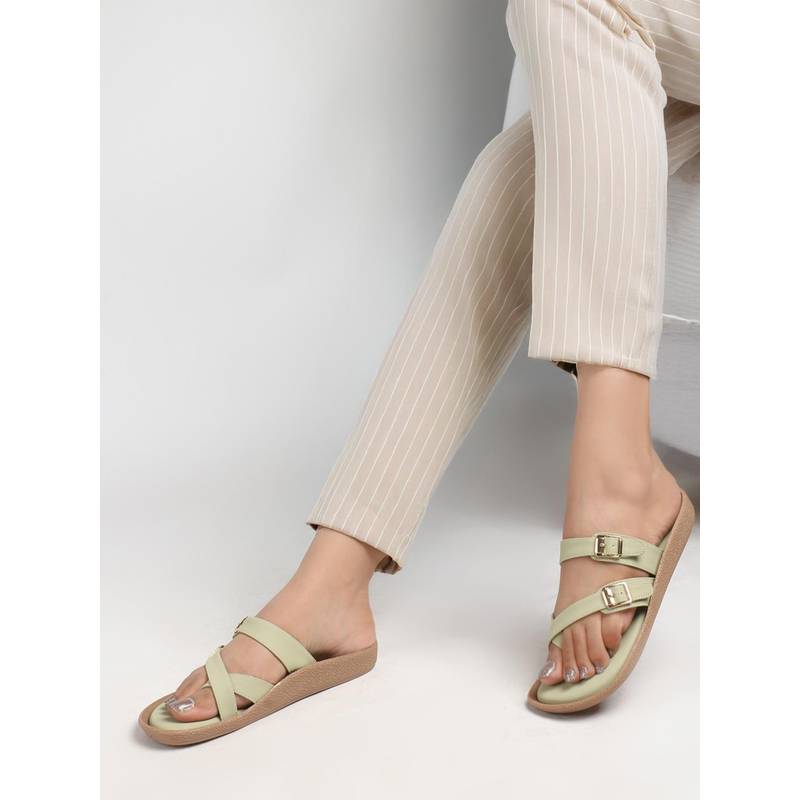Dollphin Women Green Sandals (EURO 36)
