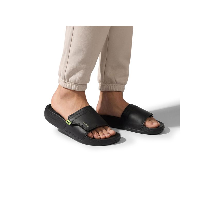 Neeman's Black HighSprout Cush+ Sliders for Men (UK 8)