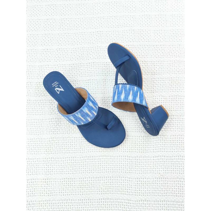 The Madras Trunk Women Kaya Dark Blue Block Heels (EURO 36)