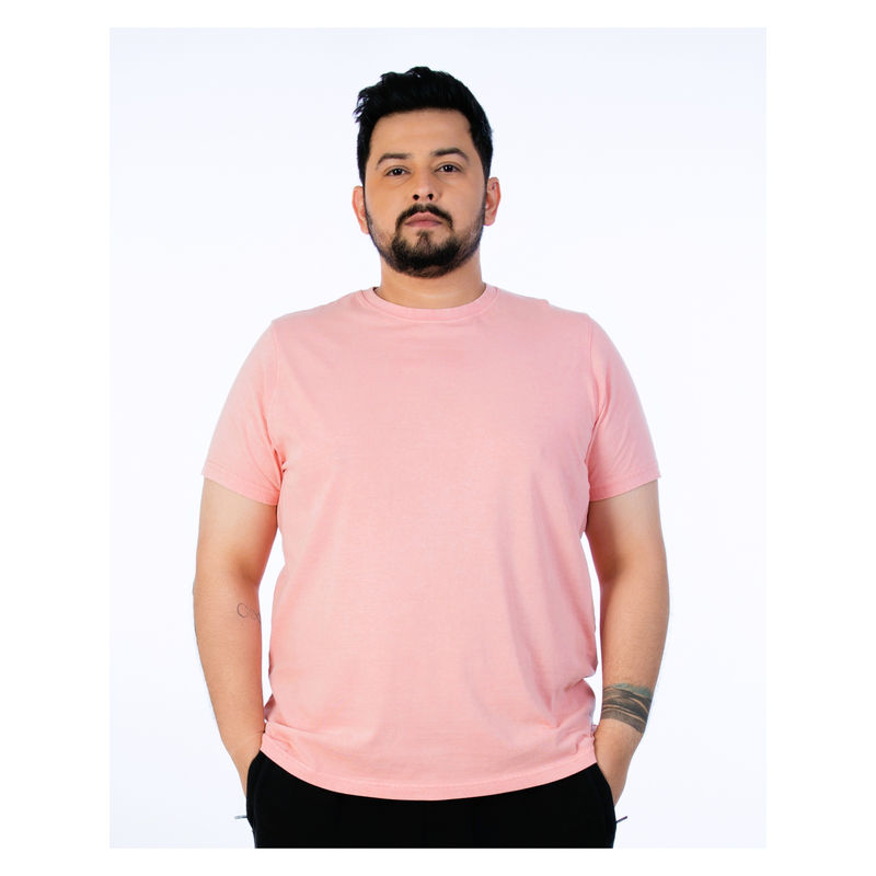 UNSIZED Mens Solid T-Shirt Peach (2XL)