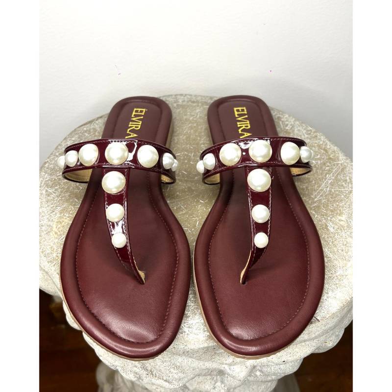 ELVIRAA Pearl Thong Flats (EU 35)