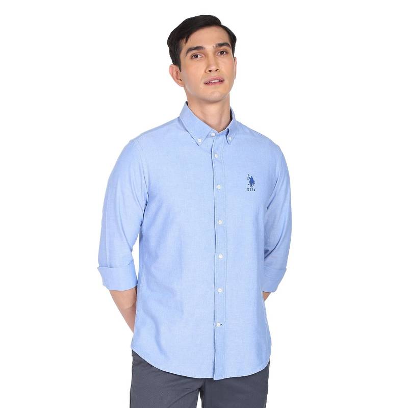 U.S. POLO ASSN. Men Blue Button-Down Shirt XL