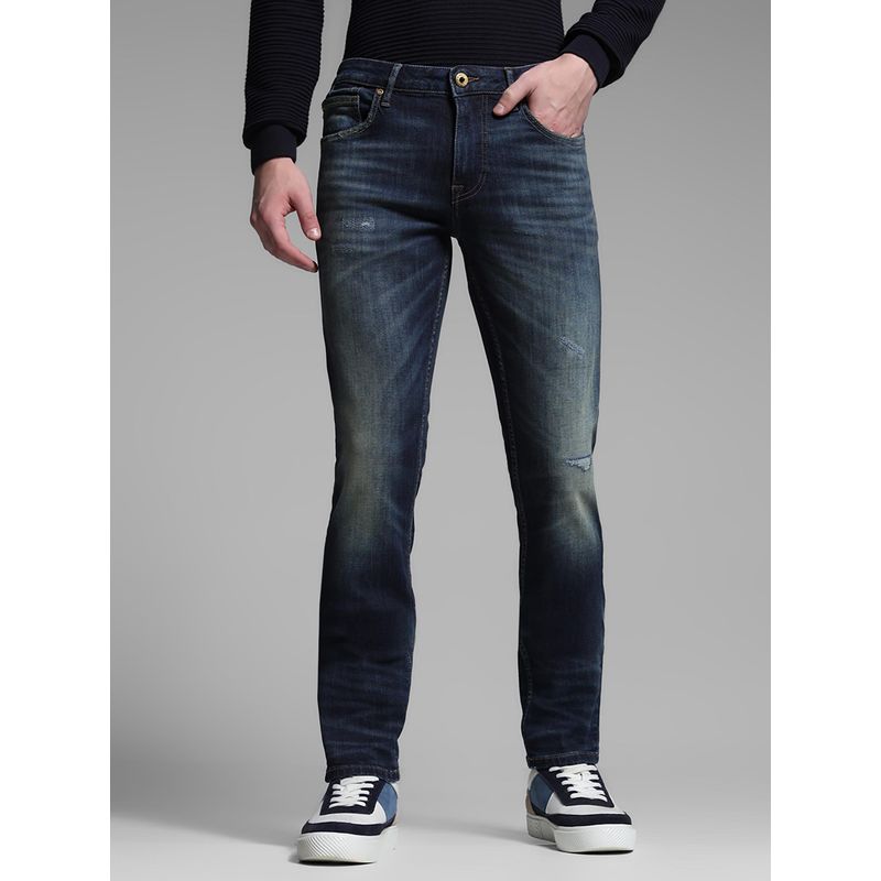 Jack & Jones Men Blue Solid Jeans (34/34)