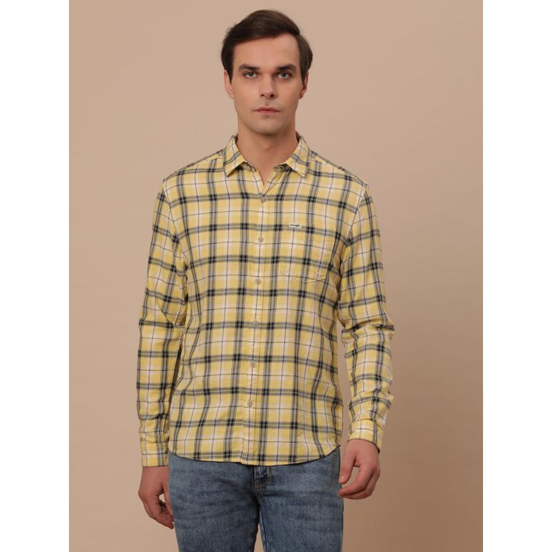 Wrangler Mens Checks Multi Color Casual Shirt (M)