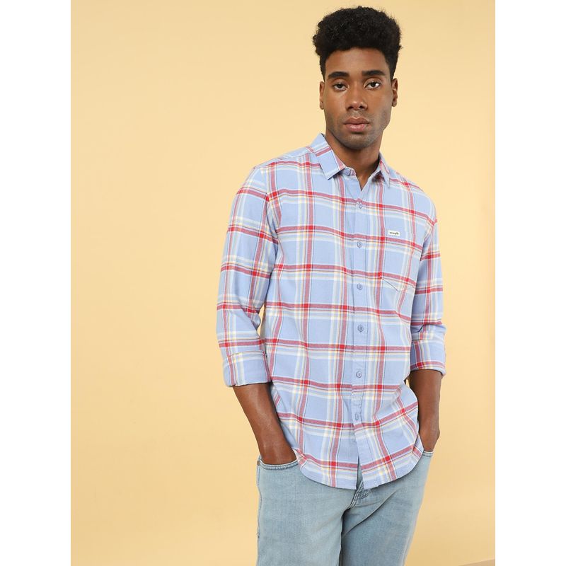 Wrangler Mens Checks Multi Color Casual Shirt (L)