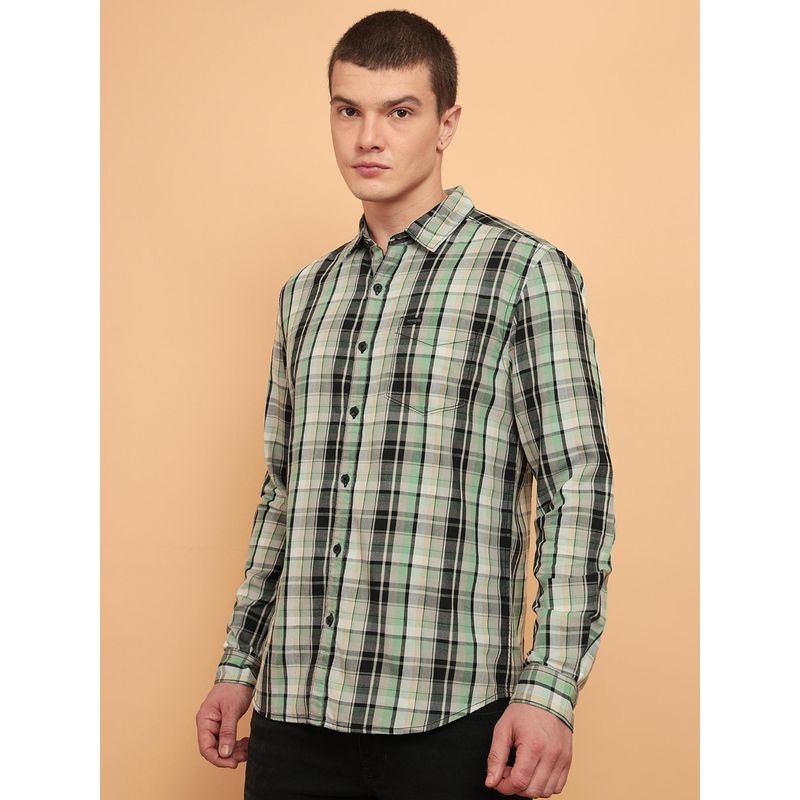 Wrangler Mens Checks Multi Color Casual Shirt (M)