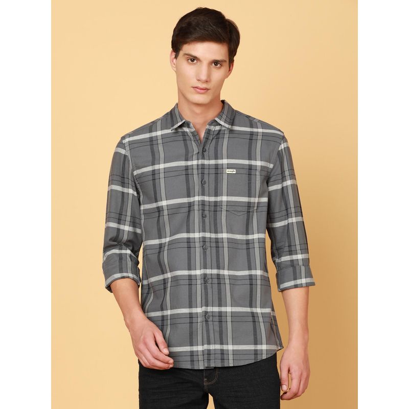 Wrangler Mens Grey Casual Shirt (M)