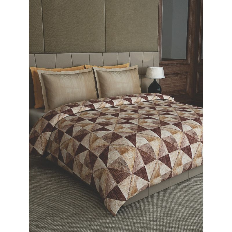 GM Reversible Single Bed Comforter Brown & Cream Buy GM Reversible