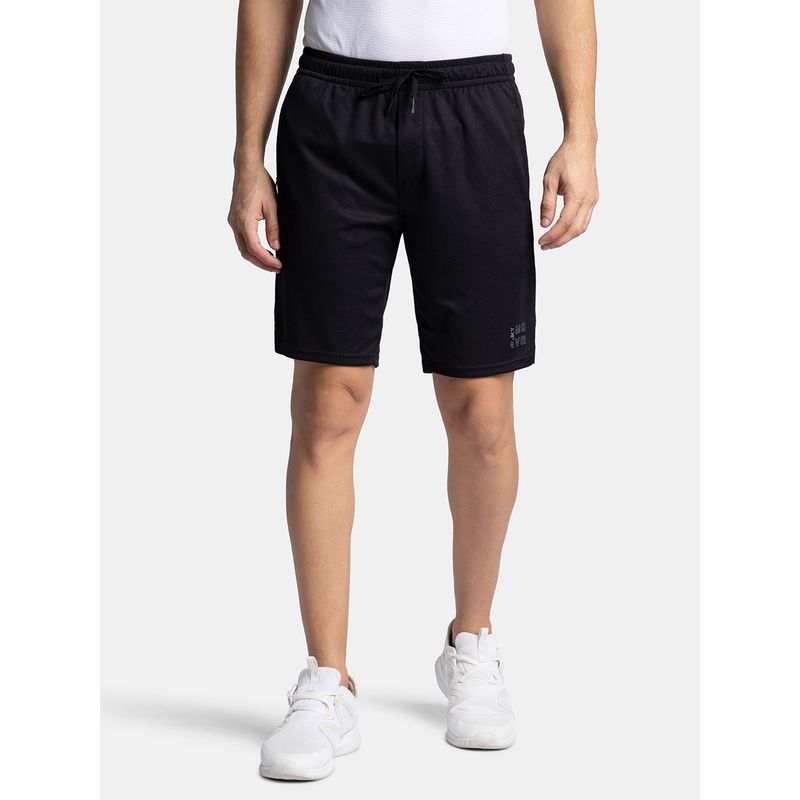 Jockey MV55 Men Lightweight and Breathable Microfiber Active Wear Shorts - Black (L)