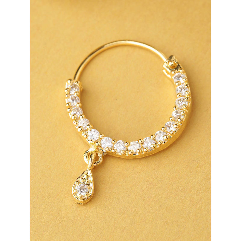 Buy Priyaasi GoldPlated StoneStudded Nose ring Online