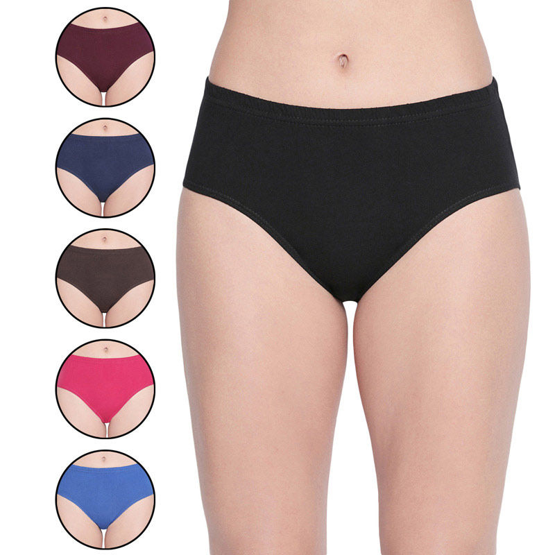 BODYCARE Pack of 6 100% Cotton Classic Panties - Multi-Color (S)