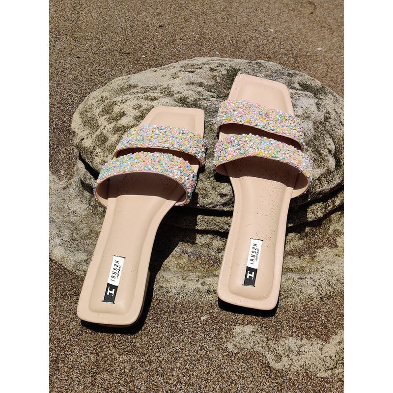 IRUSSH Pastel Summer Glitter Flats (EURO 42)