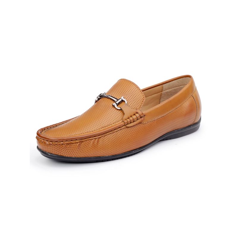 Bacca Bucci Paris Loafers for Men with Elegant Buckle-Tan (UK 6)
