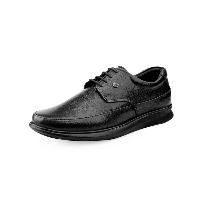 Bacca Bucci Leather Office Formal Lace Up Derbies-Black (UK 6)