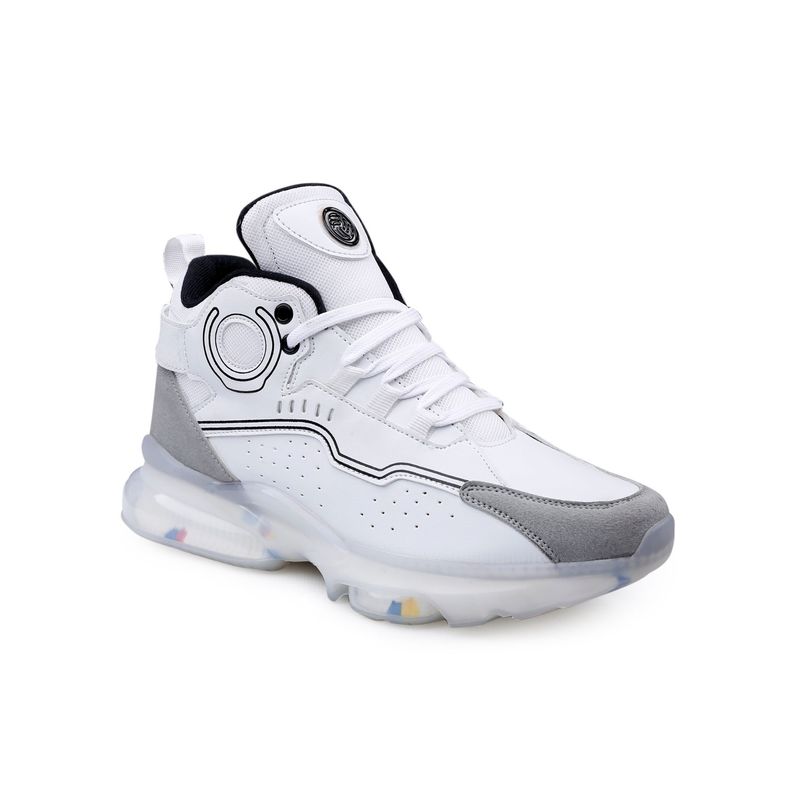 Bacca Bucci Hector Street Style Hi-Top Air-Sole Sneakers-White (UK 9)