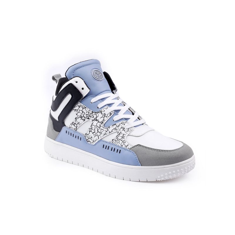 Bacca Bucci Jolly Mid-Top Street Wear Sneakers with Flat Rubber Outsole-White (UK 8)
